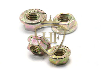 hexagon Flange Nut With Yellow zinc